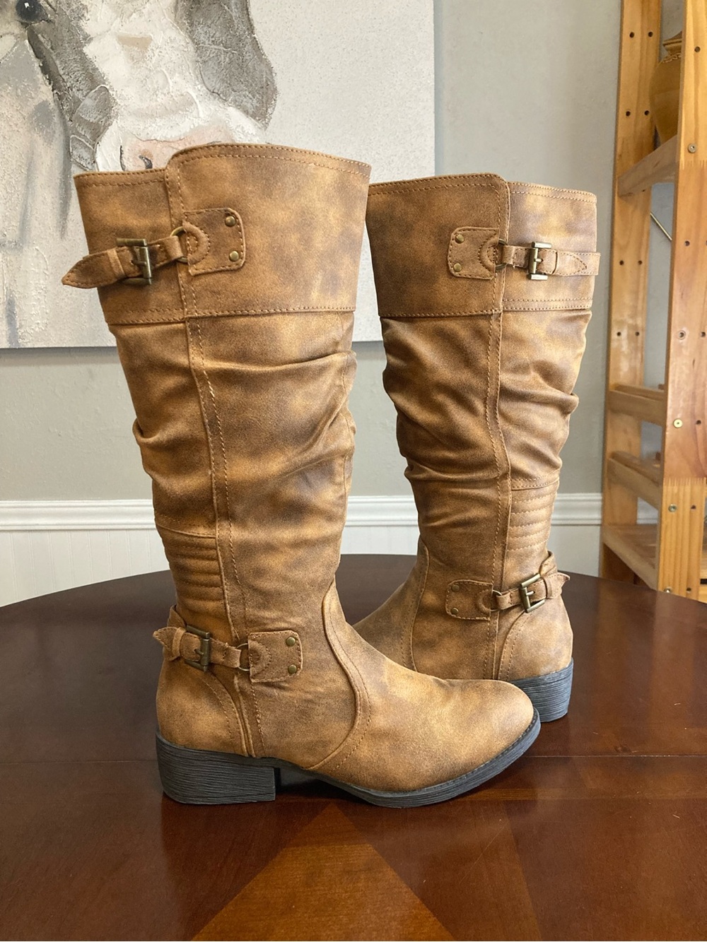 Mari A. by Xappeal Brown/Cognac Slouchy Knee-High Boots | New In Box | Size 9 - Picture 3 of 8